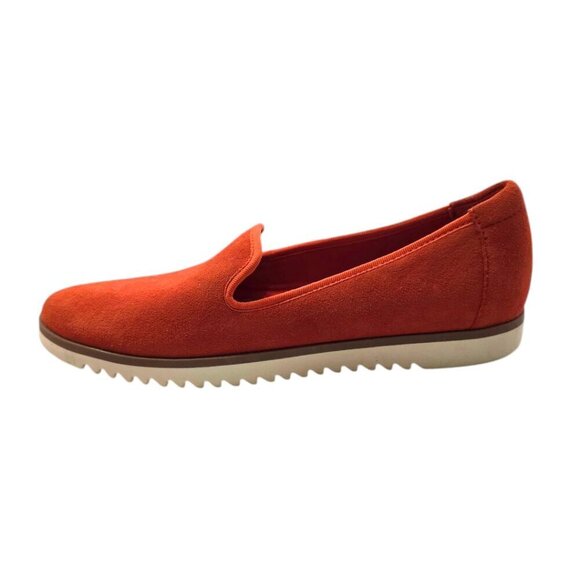 Clarks Serena Brynn Suede Slip Ons In Bright Orange Sz 9N - Picture 2 of 9